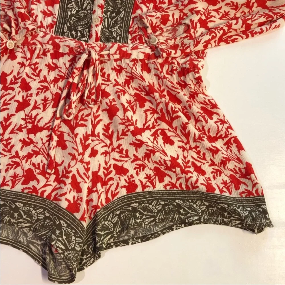 Free People Resort Romper Gardenia Combo | Size Extra Small
